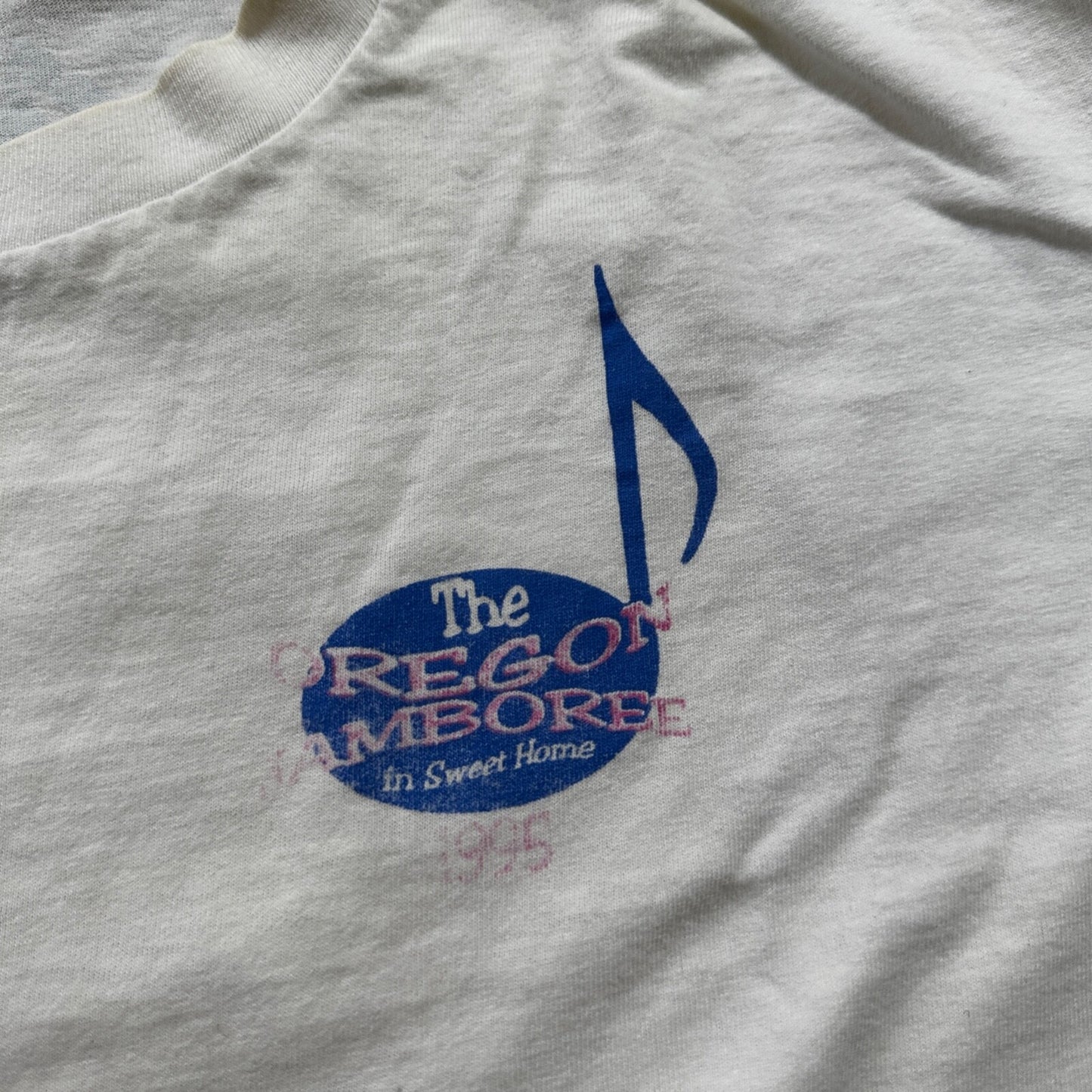 Oregon Jamboree Vintage 1995 T Shirt Music Fun 90s Single Stitch Anvil XL PDX