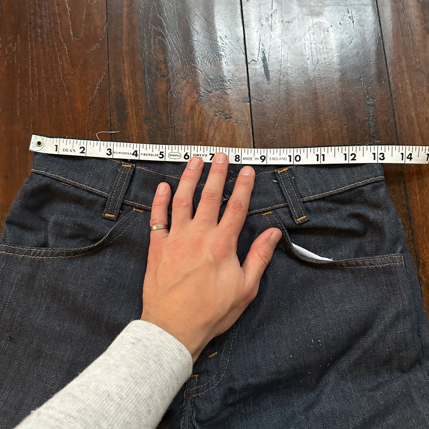 VTG 1970s Levis Red Tab 517 Talon Zipper Black 26x31 Boot Cut 70s 501 Rare