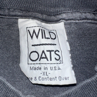 Budweiser 90s Wild Oats VTG T Shirt Single Stitch Rainbow Color Graphic Art XL