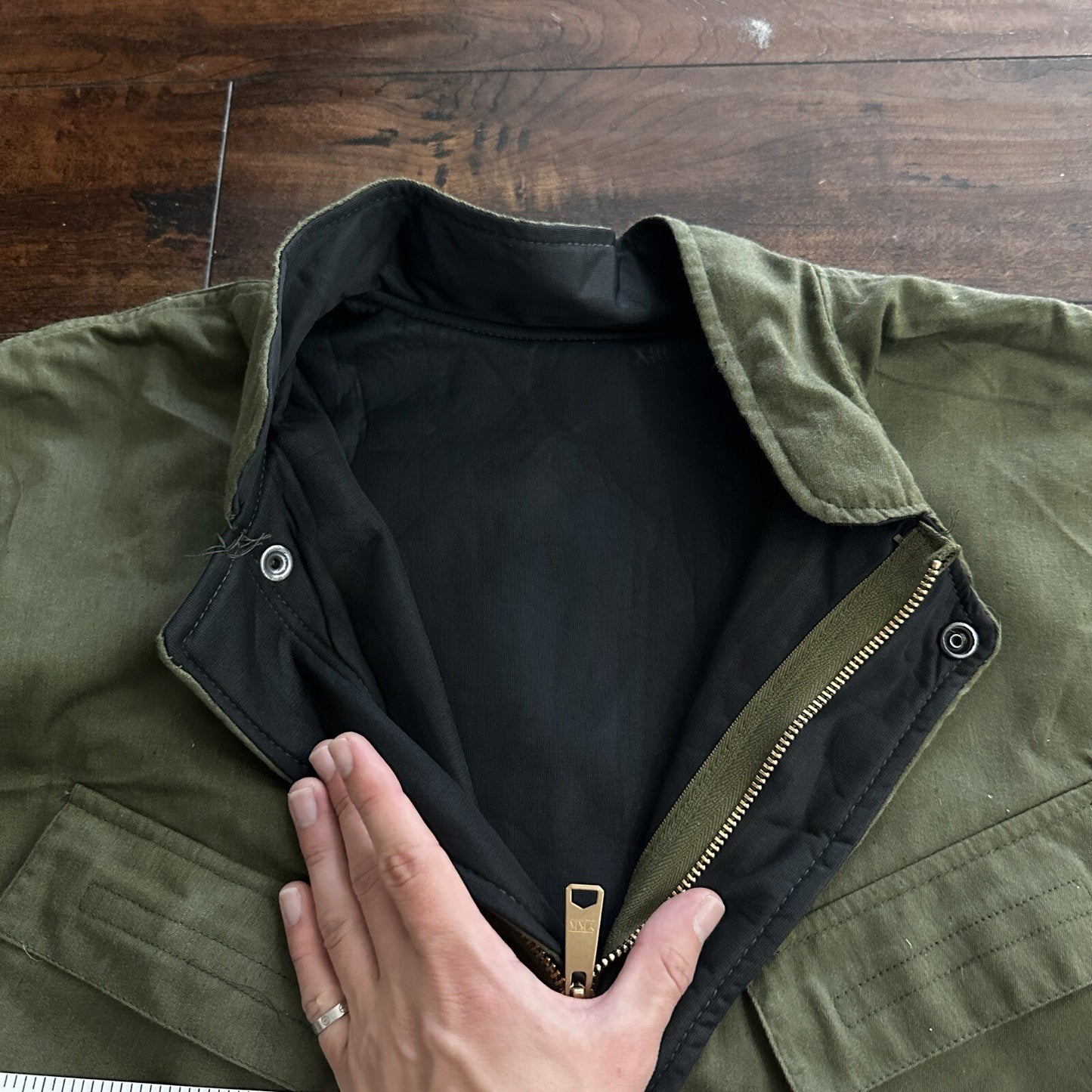 US MILITARY Small JACKET COAT SUIT CHEMICAL PROTECTIVE ARMY GREEN 70s Vtg WWII