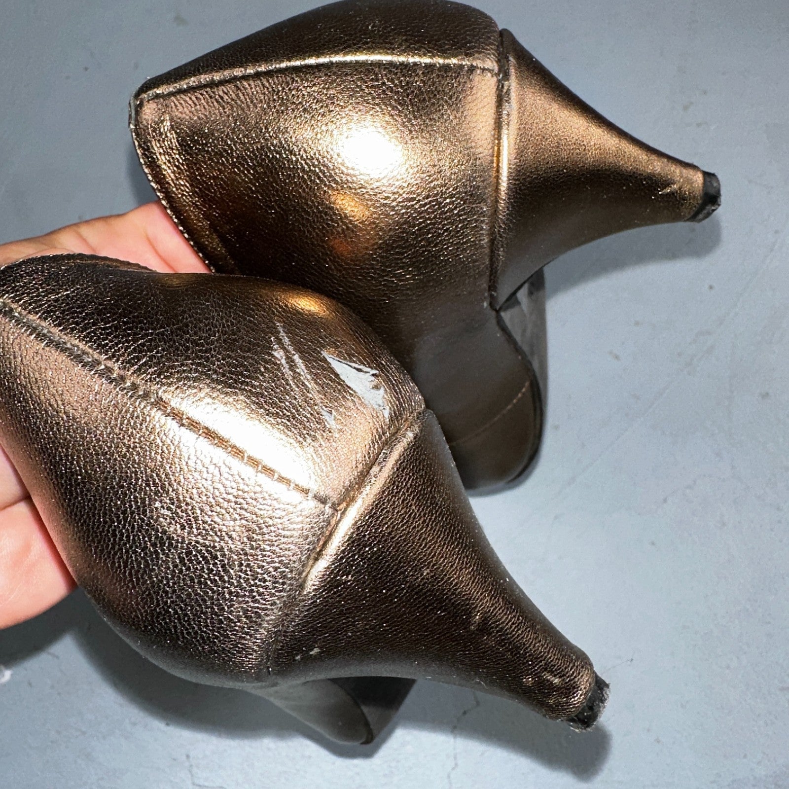 Jeffrey Campbell Women’s 10 Prima Gold Mary Jane Ballet Small Heel Cute