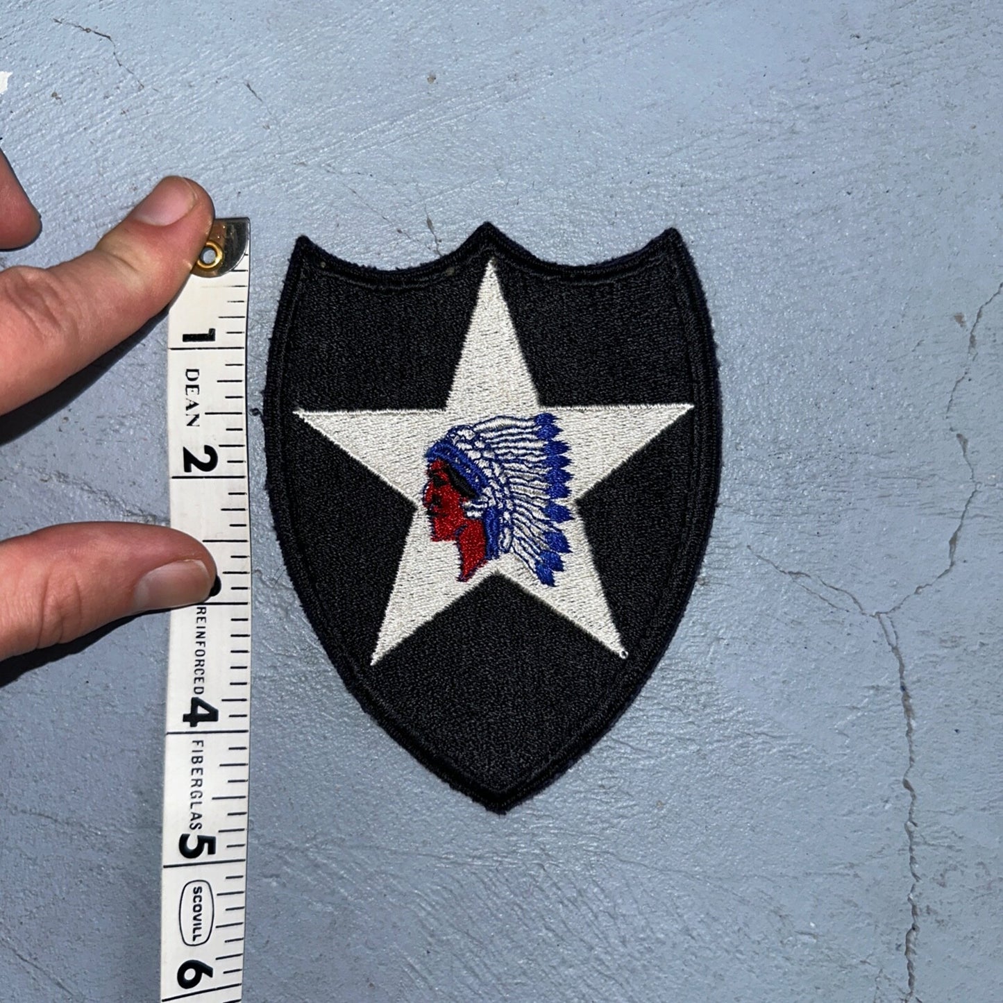 Vintage WWII US Army 2nd Infantry Division Embroidered Patch Not Sure How Old