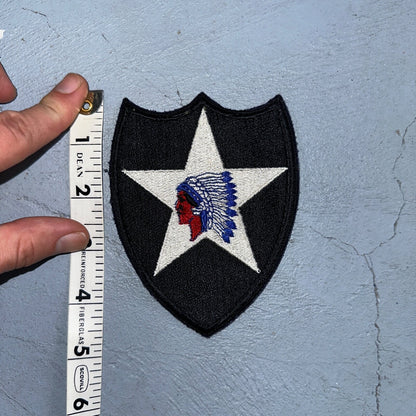 Vintage WWII US Army 2nd Infantry Division Embroidered Patch Not Sure How Old