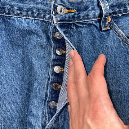 Levis 501 Vintage Y2K XX Straight Leg Jeans Blue Med Wash 42x32 Act 39x28