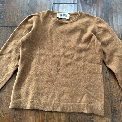 Vtg 70s Bill Blass Women's Casual Brown Sweater Cardigan Small USA 80s Wool