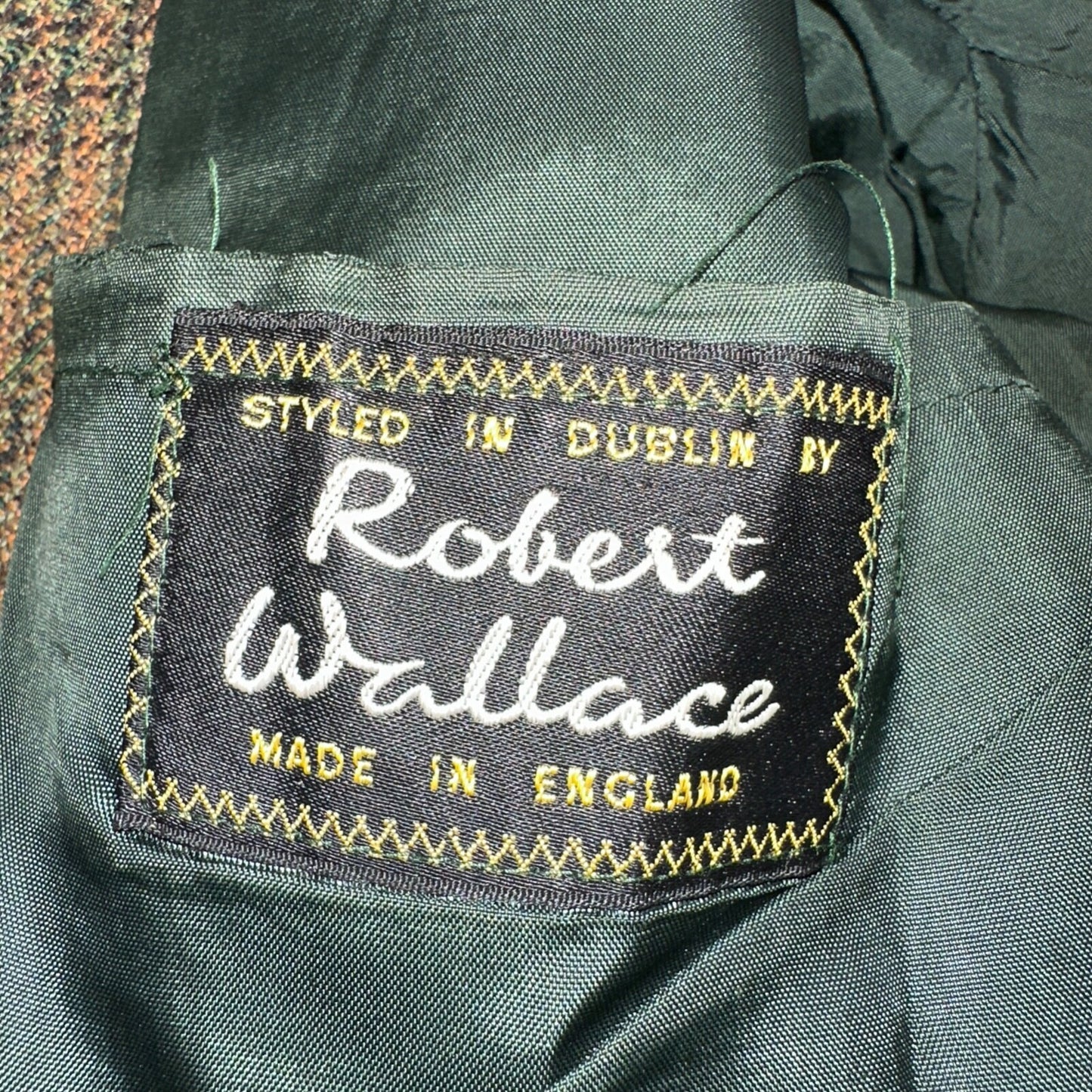 VTG Mens Suit 42 Jacket Sport Coat Rockabilly 80s 70s Wool Stripe Brown Short