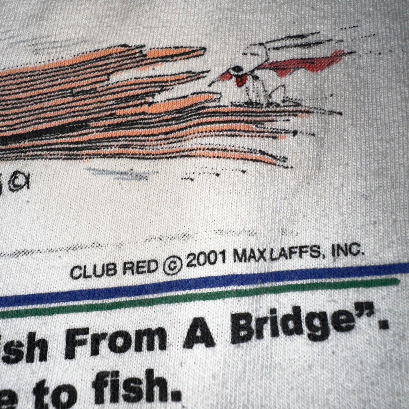 Redneck Fisherman Pro DELTA VTG T Shirt Y2K Joke Humor LOL Funny Buck Thrashed