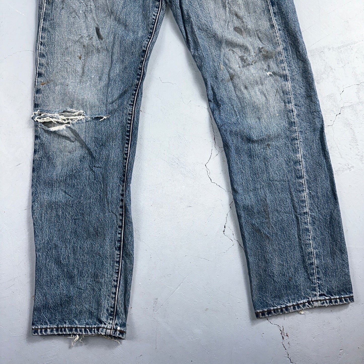Levis 501 Vintage Y2K Mexico Straight Leg Jeans 31x32 90s Med Wash Act 30x30