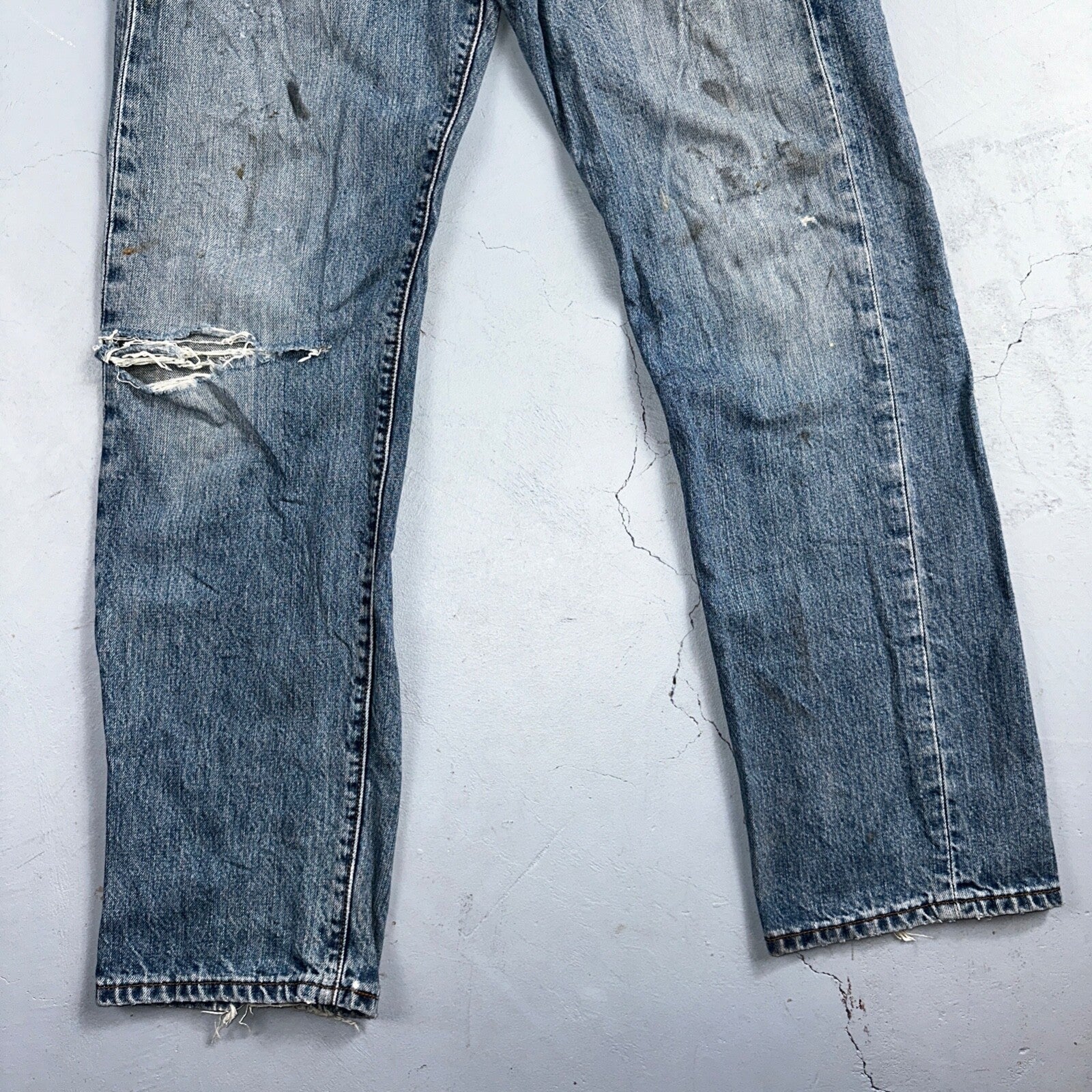 Levis 501 Vintage Y2K Mexico Straight Leg Jeans 31x32 90s Med Wash Act 30x30