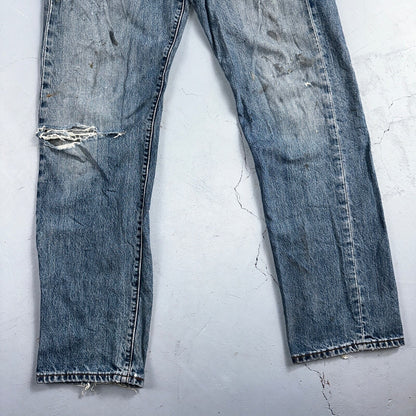 Levis 501 Vintage Y2K Mexico Straight Leg Jeans 31x32 90s Med Wash Act 30x30