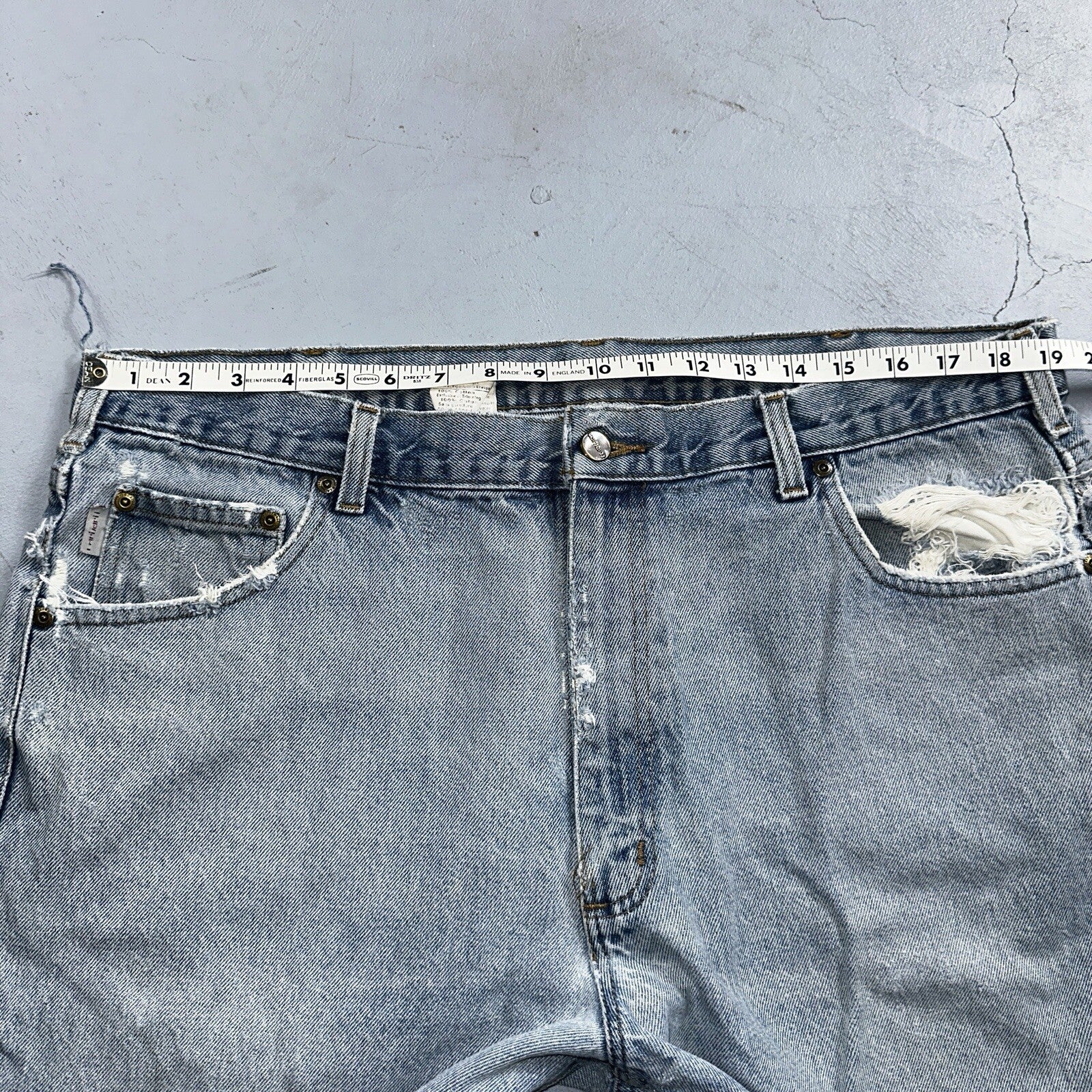 Carhartt B17 DST Relaxed Fit Denim Blue Jeans Mens 40x32 Workwear Denim