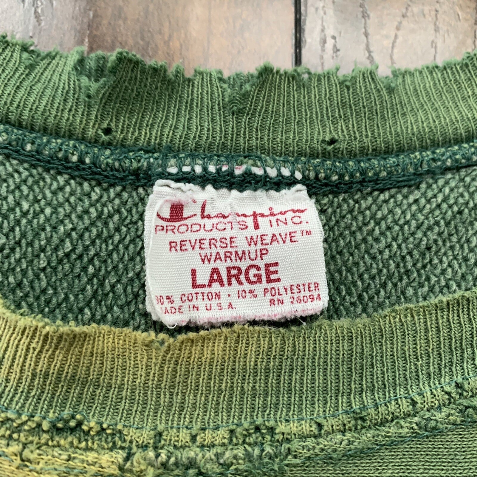 70s Vintage Champion Green USA Reverse Weave Sweatshirt L South Soccer Thrashed