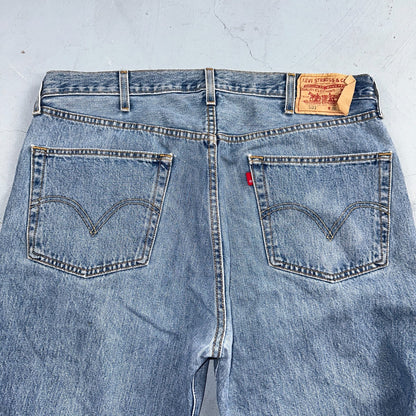 Levis 501 Vintage Y2K 90s XX Straight Leg Jeans Blue Light Wash 38x34 Act 37x34