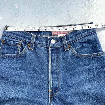 Levis 501 Vintage 80s USA XX Straight Leg Jeans Blue 26501 Med Wash Act 25x27