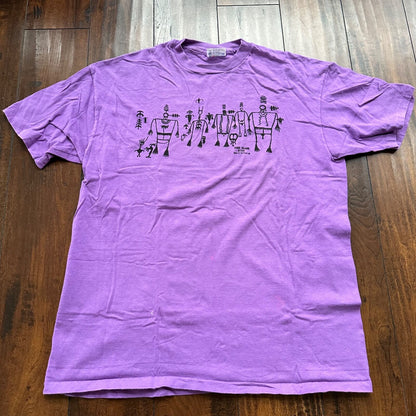 Sand Island Hanes XL Beefy Vintage T Shirt 80s 1980s Purple Skater Hipster