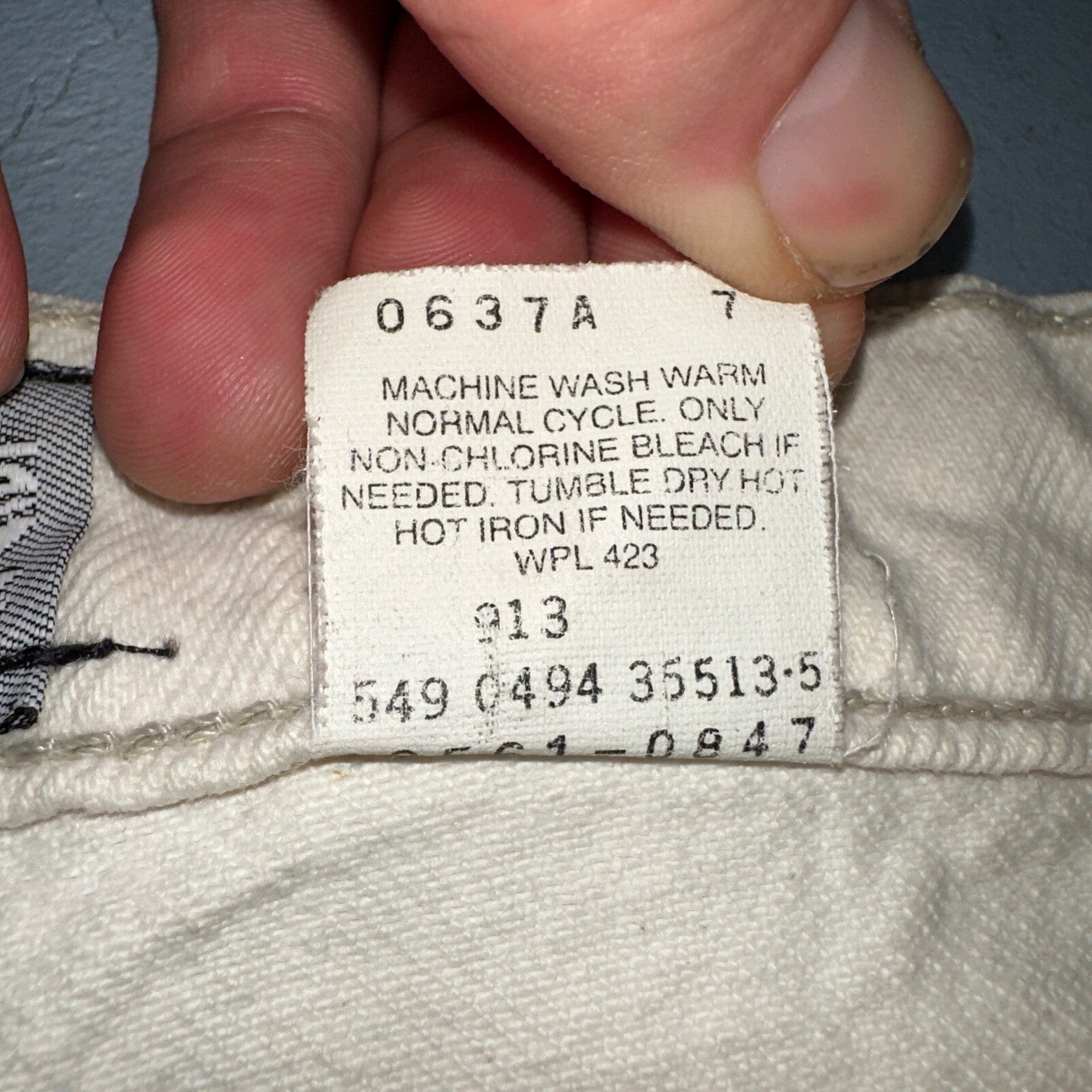 Levis SilverTab Vintage USA 90s Baggy Denim Jeans White Silver 34x30 Act 32x29