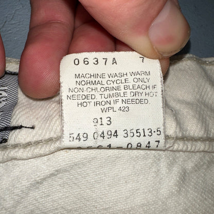Levis SilverTab Vintage USA 90s Baggy Denim Jeans White Silver 34x30 Act 32x29
