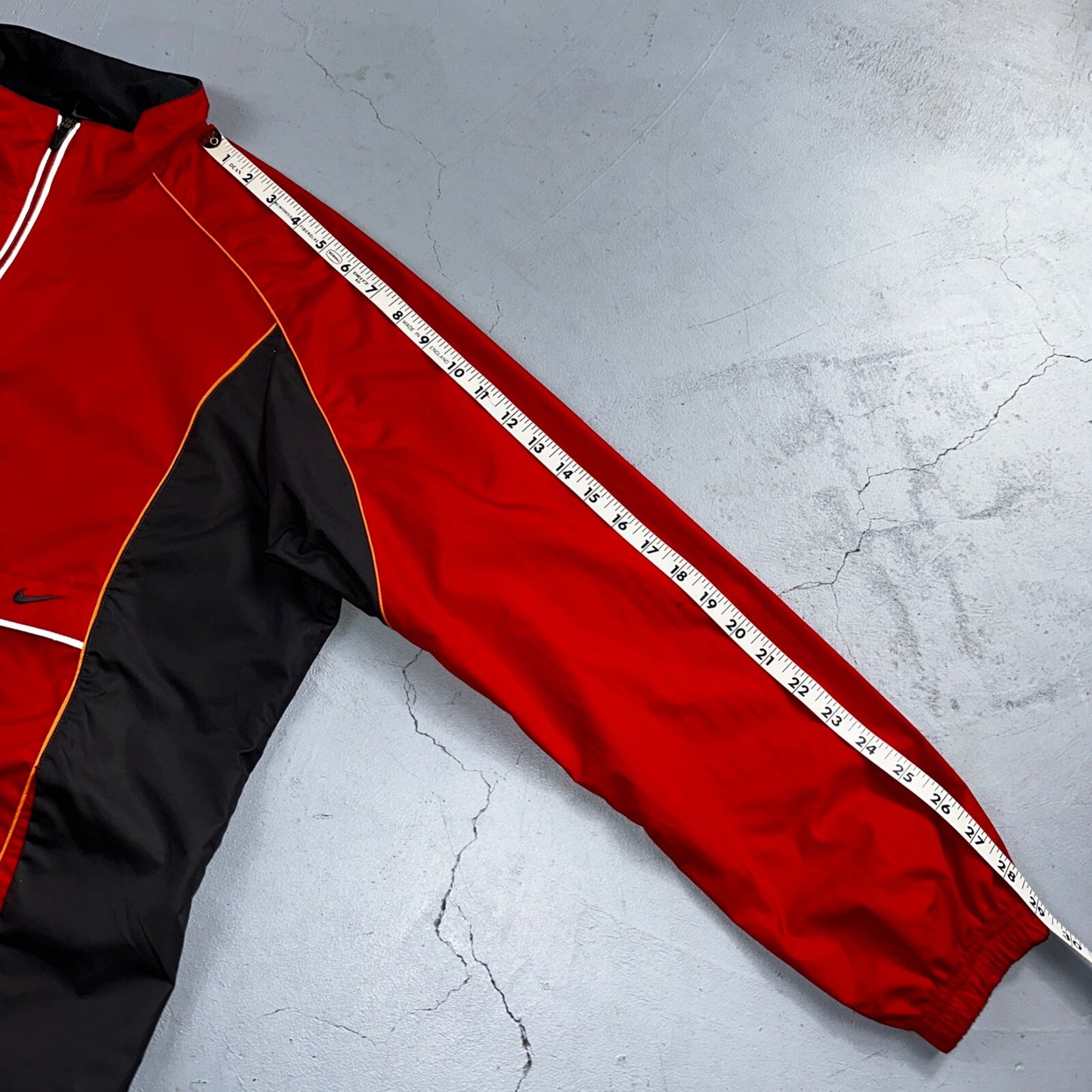 Nike VTG Y2K Windbreaker Track Jacket M Red 3M Basic Simple Football Runner