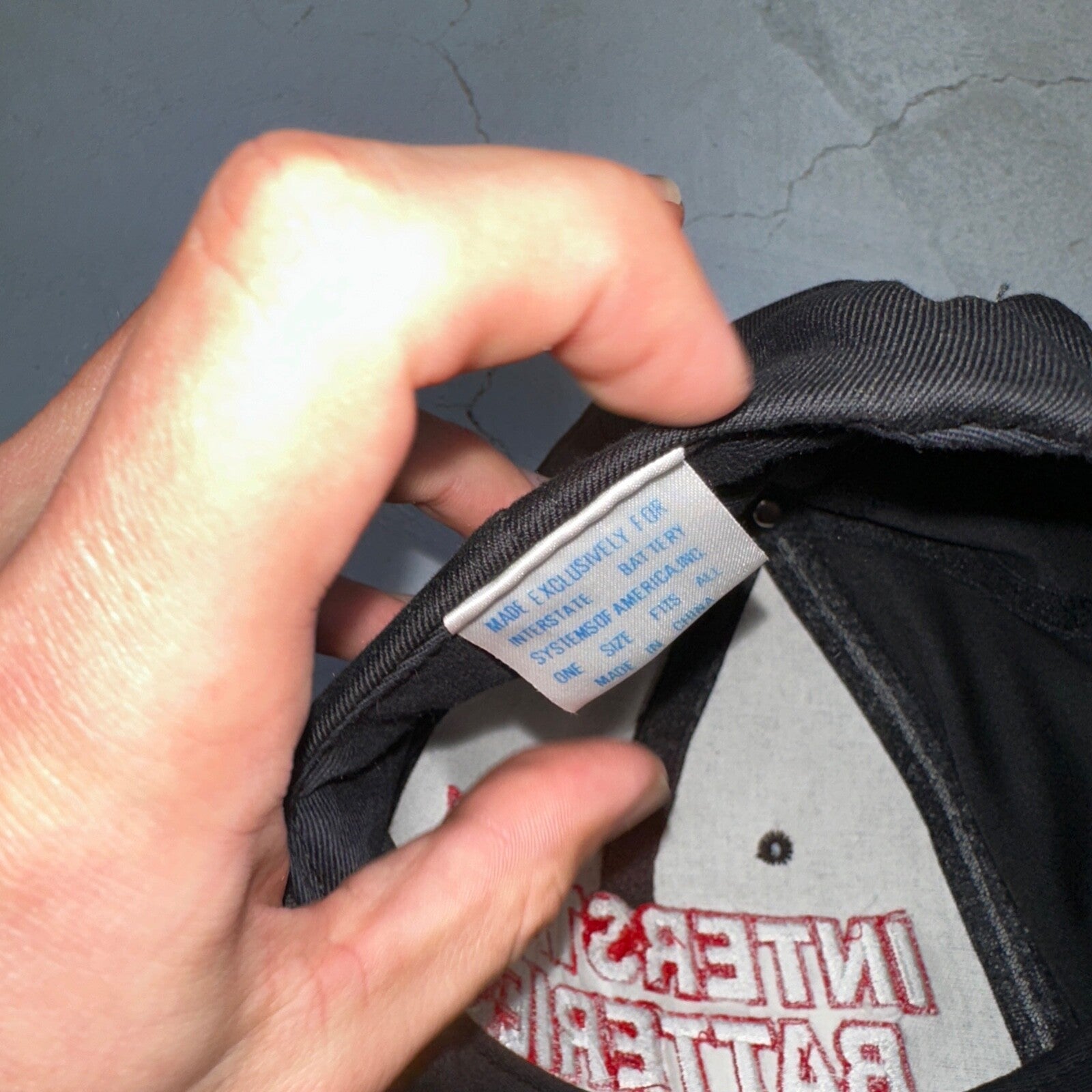 Interstate Batteries Racing Black VTG Hat Cap Snapback Nascar Racing Cool Cars