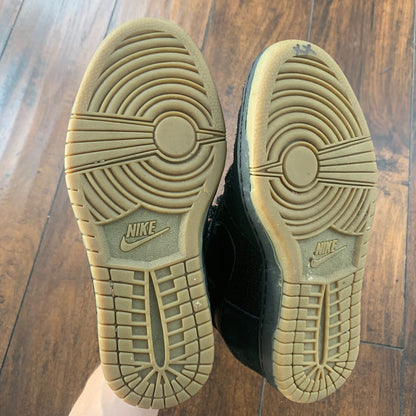 Nike Dunk Sky-Hi Essential Women's Sz 6 Black Suede Wedge Gum Sole 644877-006