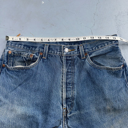 Levis 501 Vintage Y2K XX Straight Leg Jeans 90s Blue Med Wash 34x36 Act 31x31