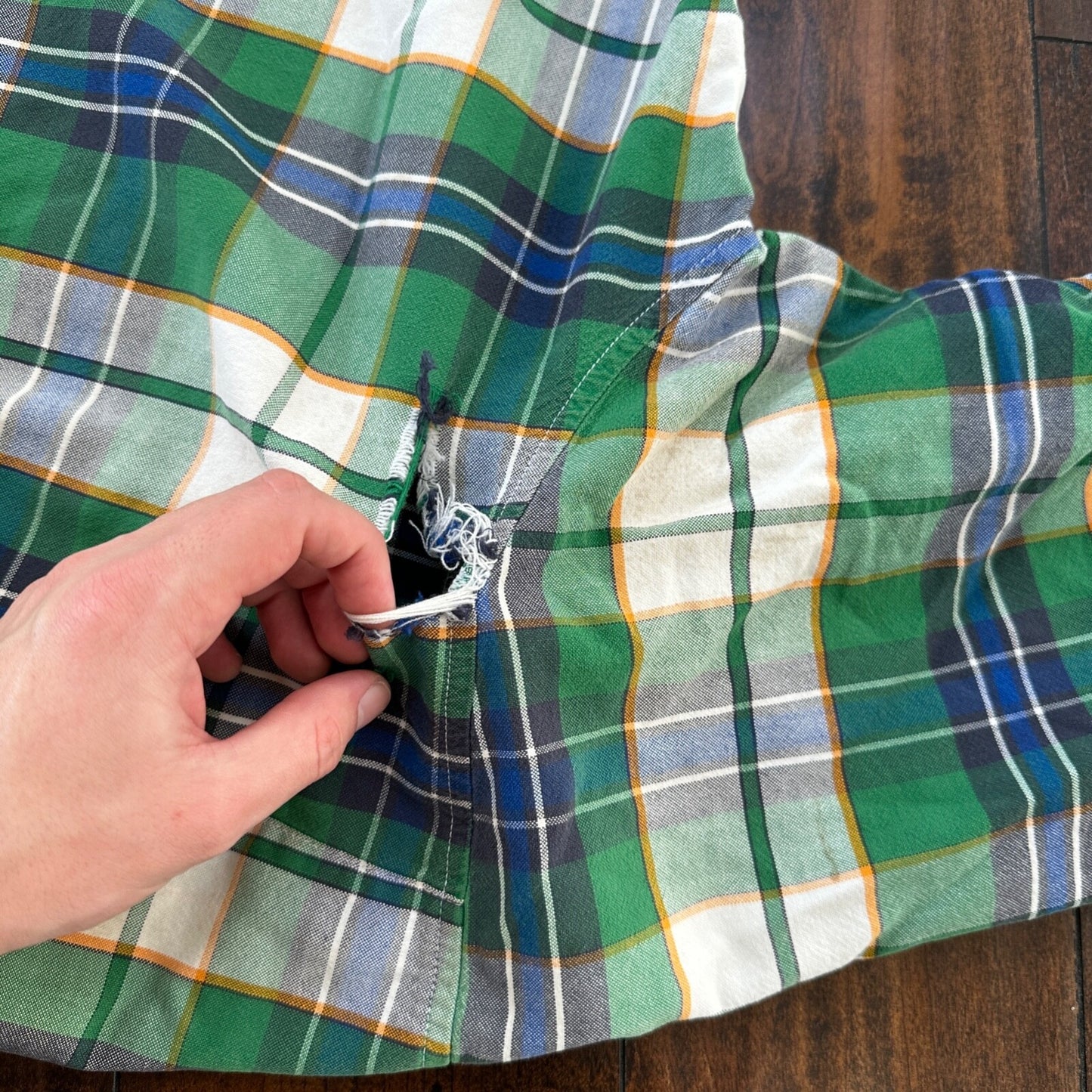 Wrangler Shirt 2XL XXL Green Blue Plaid Cowboy 90s Western Button Casual Mens