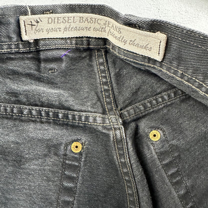 Vtg Diesel Men Saddle Relaxed Fit Black Jeans 32x33 Fits 31"  Made in Italy Y2K