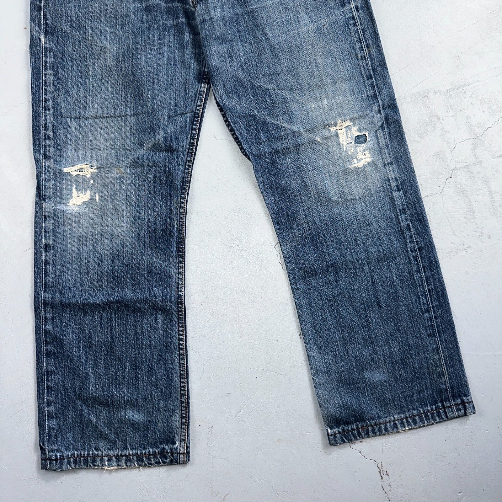 Levis 501 Vintage Y2K XX Straight Leg Jeans Blue Med Wash 34x34 Act 33x27
