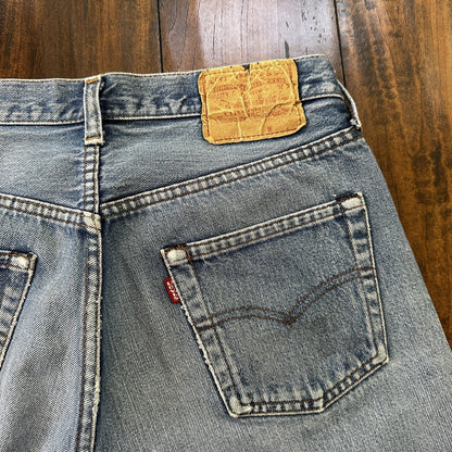 Levis Vintage 80s Redline Selvedge USA 501 XX Jeans 66 70s Light 32x36 Act 29x30