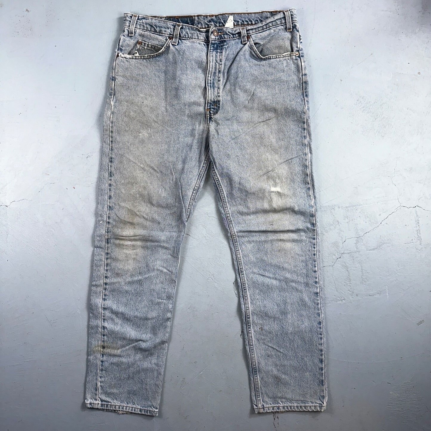 Levis 505 Vintage 90s Mexico Orange Tab Jeans 38x32 Blue Light Wash Act 36x30