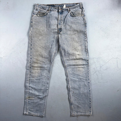 Levis 505 Vintage 90s Mexico Orange Tab Jeans 38x32 Blue Light Wash Act 36x30