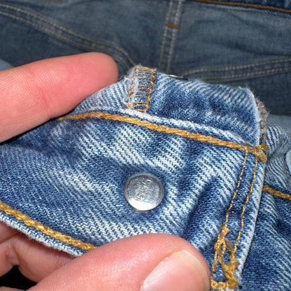 Levis 501 Vintage 90s USA XX Straight Leg Jeans Blue Med Wash 34x38 Act 31x33