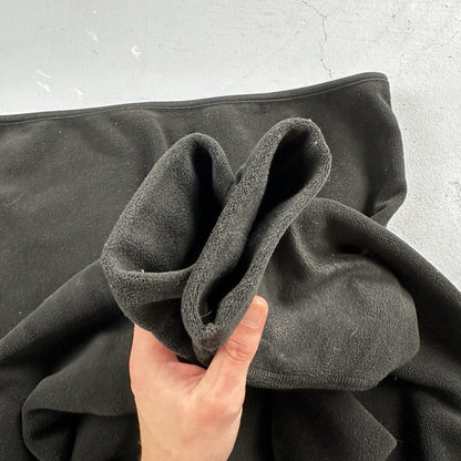 Polo Ralph Lauren Vintage 90s M Black 1/4 Zip Large Fleece Pullover Made in USA