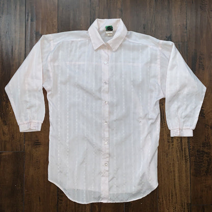 Vintage 1970s 14th Place California Womens Long Sleeve Striped Button Shirt 70s