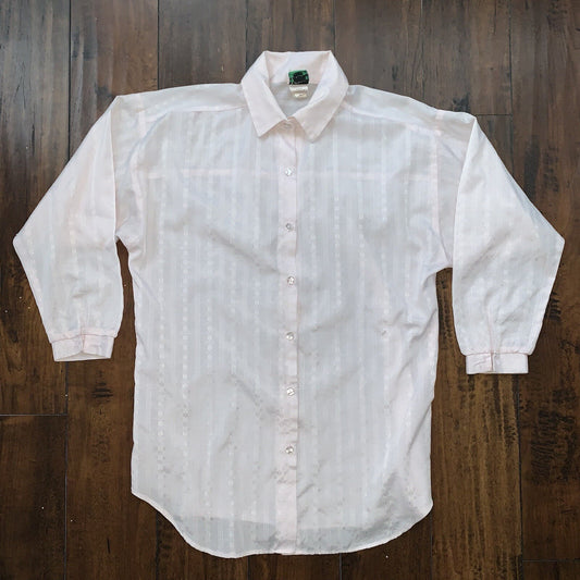 Vintage 1970s 14th Place California Womens Long Sleeve Striped Button Shirt 70s