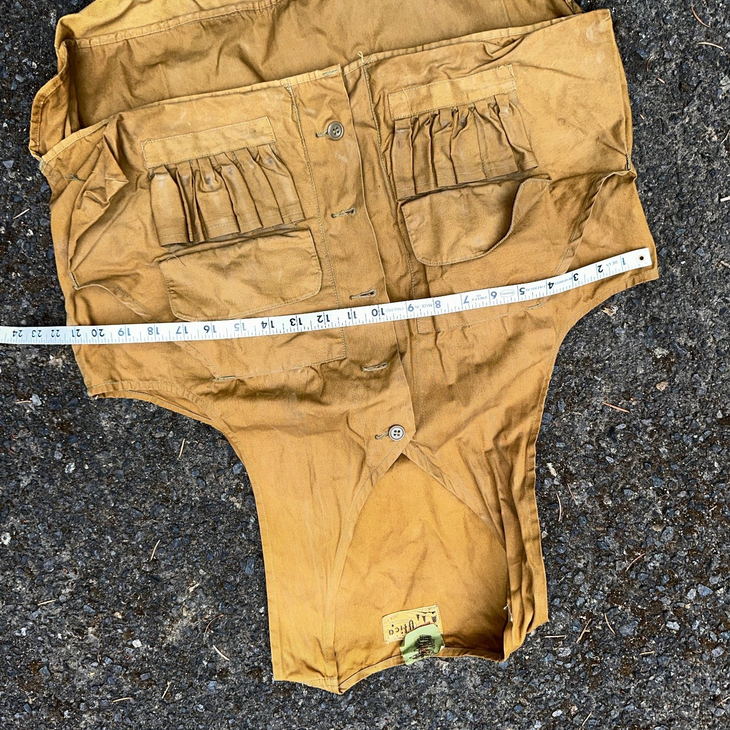 Vintage 1920s Duxbak Vest Utica Men’s Shooting Hunting USA Canvas 20s 30s