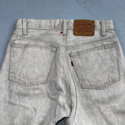 Levis 501 Vintage 80s USA XX Straight Leg Jeans Gray Light Wash 28x32 Act 27x31