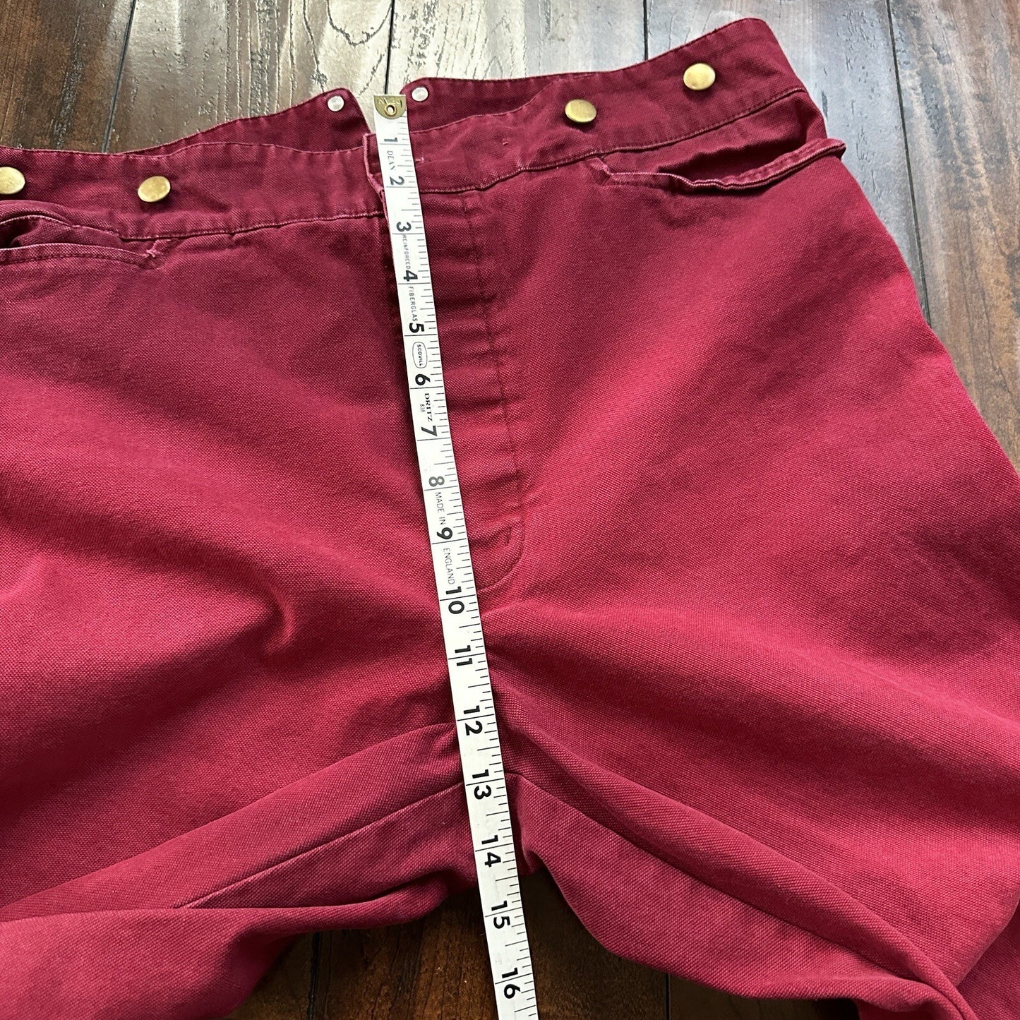 VTG Mens Scully Rangewear Cotton Canvas Outdoor Pants Buckleback Cowboy 36 Red