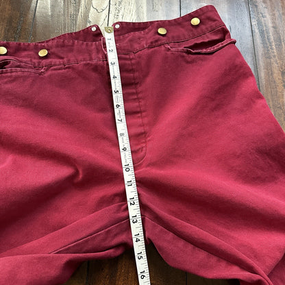 VTG Mens Scully Rangewear Cotton Canvas Outdoor Pants Buckleback Cowboy 36 Red