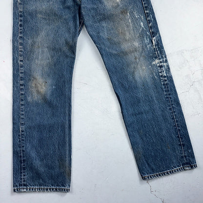 Levis 501 Vintage Y2K XX Straight Leg Jeans 90s Blue Med Wash 35x33 Act 33x29
