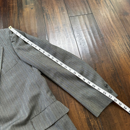 1960s 1970s Brown Striped Sport Jacket VTG Mens Suit 41 33x27 Rockabilly Wool