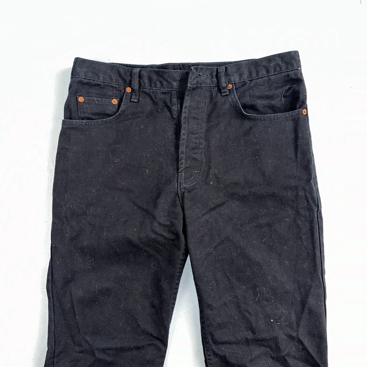 Levis 501 Vintage 90s USA XX Straight Leg Jeans Missing Buttons 31x32 Black