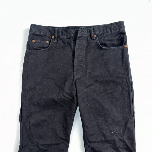 Levis 501 Vintage 90s USA XX Straight Leg Jeans Missing Buttons 31x32 Black