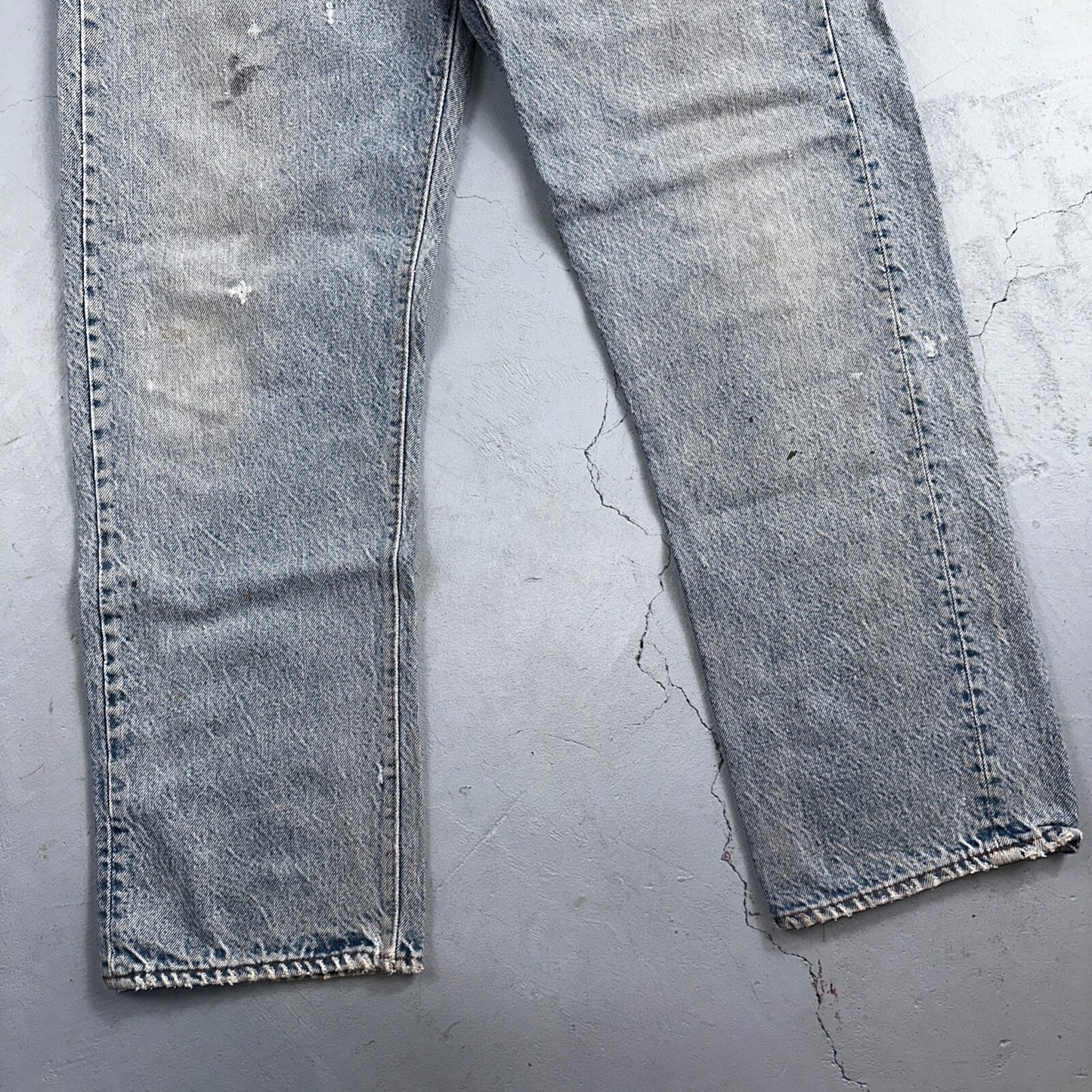 Levis 501 Vintage 80s USA XX Straight Leg Jeans Blue Light Wash 38x33 Act 34x29