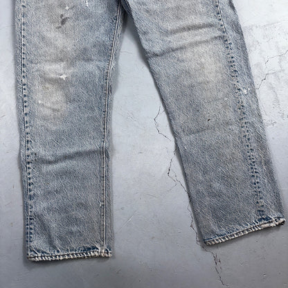 Levis 501 Vintage 80s USA XX Straight Leg Jeans Blue Light Wash 38x33 Act 34x29