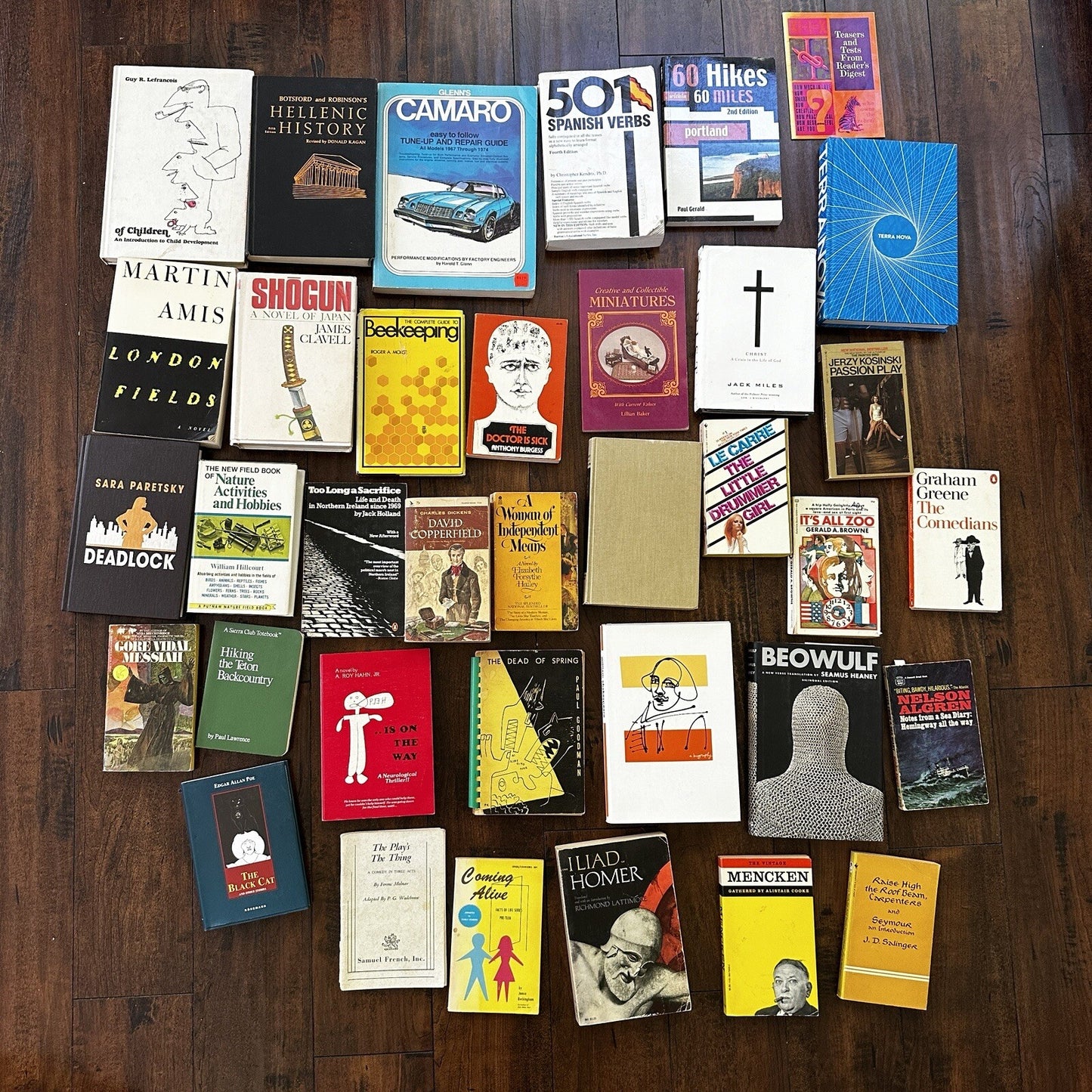 Lot 36 Cool Old Vintage Antique Rare Hardcover Random Books Green Coffee Table