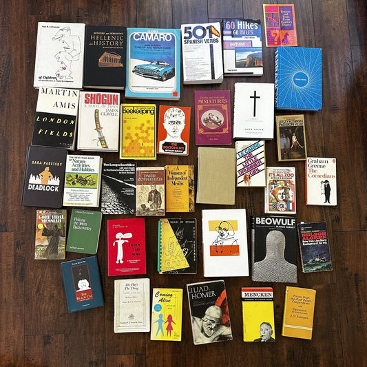 Lot 36 Cool Old Vintage Antique Rare Hardcover Random Books Green Coffee Table