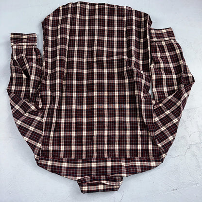 Vintage Pendleton Shirt Mens M Wool Plaid Flannel USA Button 1970s 70s Red