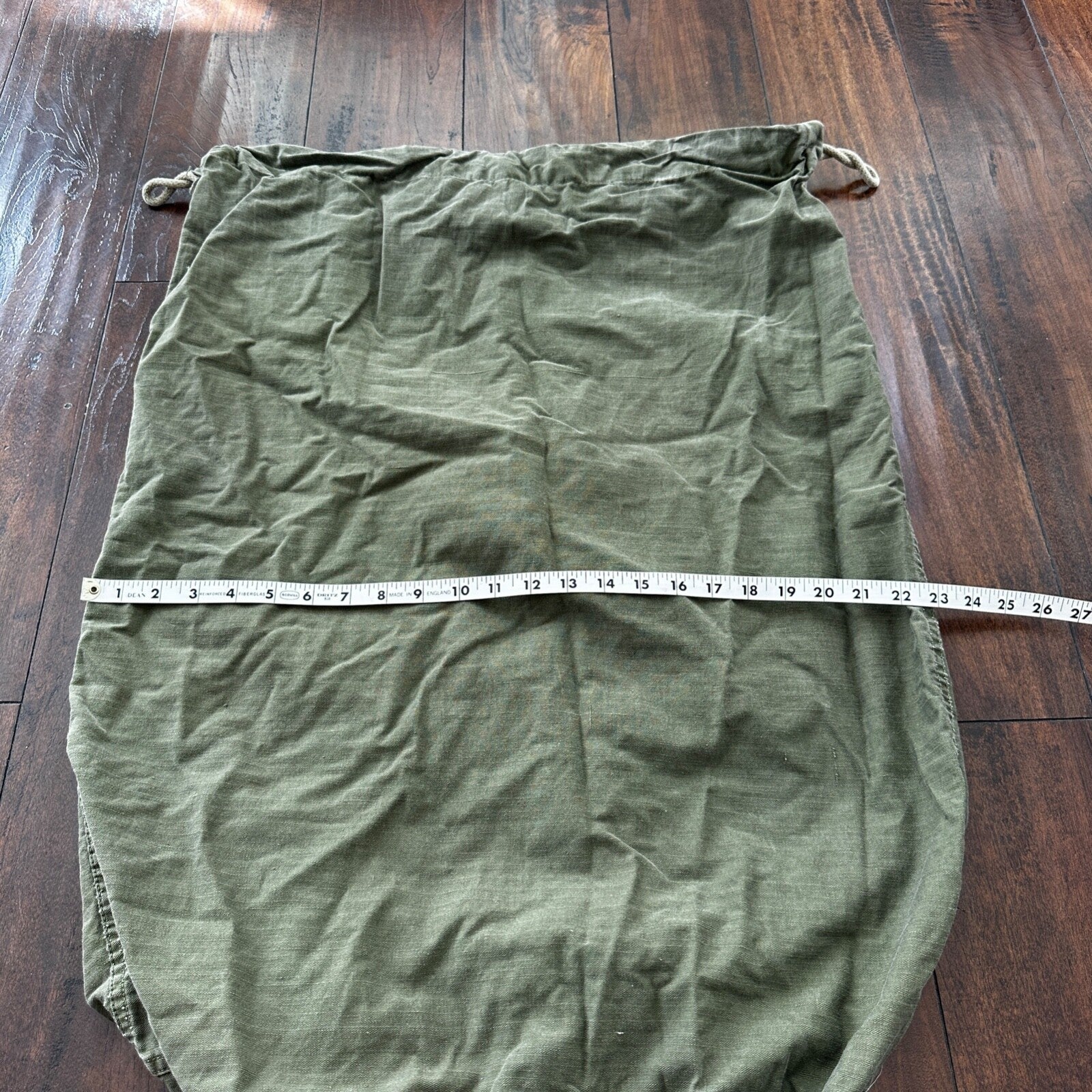 VTG WWII Canvas Garment Laundry Bag HBT Military Denim 1940s 40s 50s Stencil