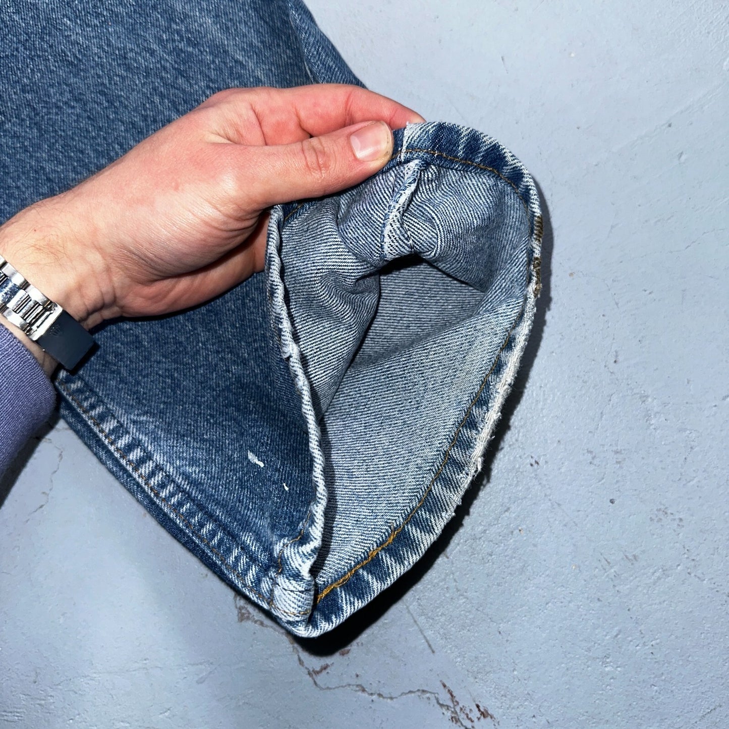 Levis 517 Vintage 80s USA Orange Tab Bootcut Flare Blue Worn Jeans Act 34x30